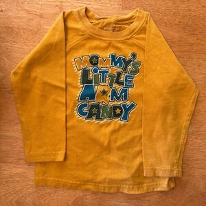 Wonderkids Yellow Long Sleeve Tee with Playful Graphics